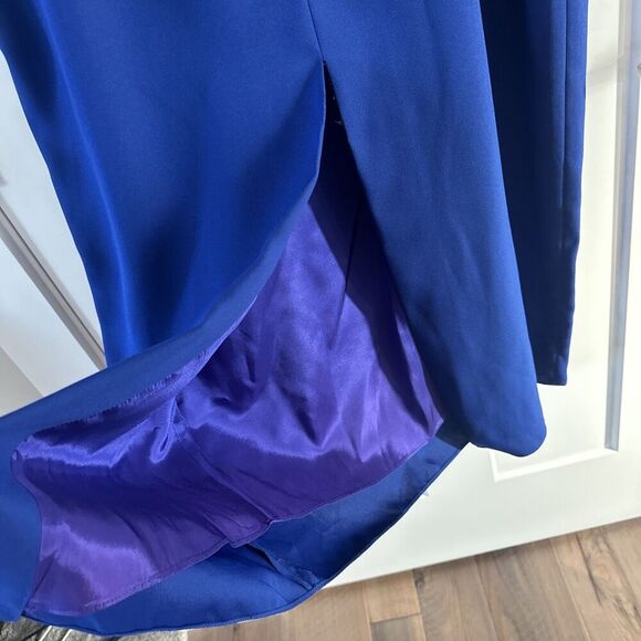 Watters & Watters Sz 20 MOB MOG Long Gown & Blazer Cobalt Blue Sheath Embroidery - Picture 11 of 16